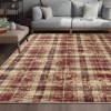 All-Polyester Pearl Velvet Cotton TPR Washable Foldable Back Printed Carpet - Irregular Checkered Design, Easy to Clean - 4 of 4