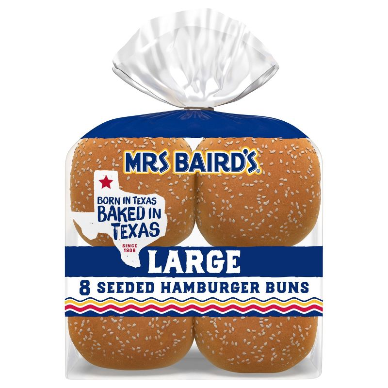 Mrs. Baird&#39;s Large Sesame Hamburger Buns - 18.25oz, 1 of 8