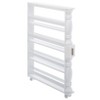The Lakeside Collection Wooden Can Organizer & Spice Rack - Slim Rolling Kitchen Cart - 2 of 4