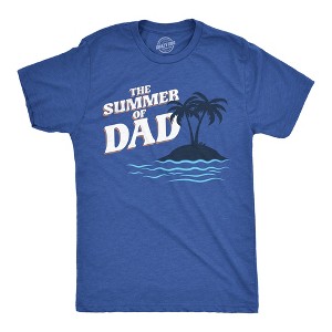 Mens Funny T Shirts The Summer Of Dad Sarcastic Vacation Graphic Tee For Dads - Crazy Dog Men's T Shirt - 1 of 4