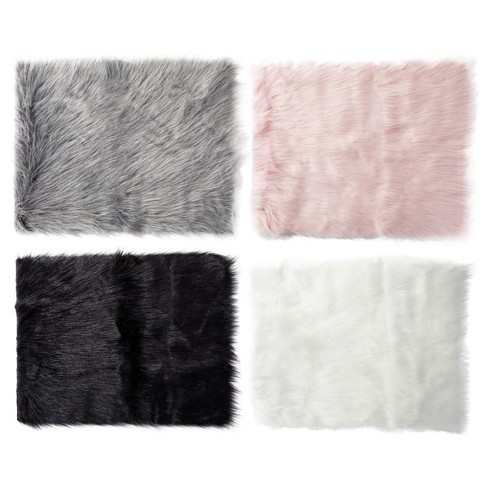 Glamlily 4 Pack Faux Fur Nail Art Mat For Background Pictures And  Decorations, 15 X 19 In, White, Pink, Black & Grey : Target