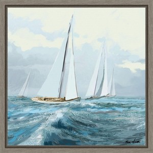 Amanti Art Sailing Ships III by Rick Novak Canvas Wall Art Print Framed 16 x 16-in. - 1 of 4