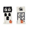 Transpac Large Dolomite Light Up Halloween House Set of 2 Decorative Sculptures Ceramic Multicolor Battery Operated - 3 of 4
