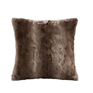Gracie Mills Shawn Faux Brushed long Fur Square Pillow - 1 of 4