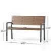 Syemin Patio Modern Accent Chairs, Outdoor Conversation Chairs, with Leisure Used, for Backyard, Garden, Brown, 49.25"*22.75"*33.5" - 2 of 4