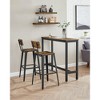 VASAGLE Set of 2 Bar Stools, Bar Height Stools, Tall Bar Stools with Back, Bar Chairs, Steel Frame, Industrial Style - 4 of 4