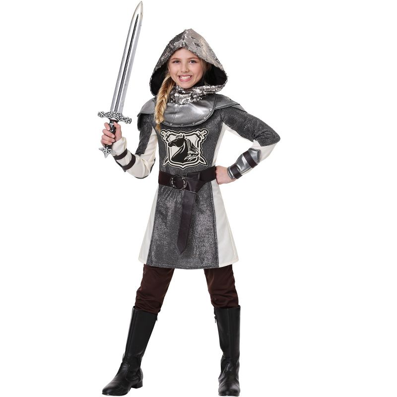 HalloweenCostumes.com Medieval Knight Costume For Girls, 2 of 4