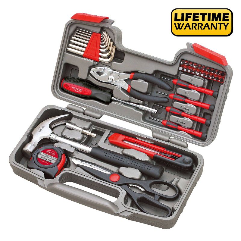 Apollo Tools 39pc DT9706 General Tool Set Red, 1 of 15