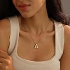 Bubble Gold Letter Necklace, 14k Gold Plated Balloon Initial Pendant, Dainty Chunky Custom Name Necklace for Women - 2 of 4