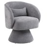 Swivel Accent Chair Armchair, Round Barrel Chair in Fabric for Living Room Bedroom - 4 of 4