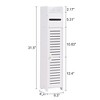 VECELO Bathroom Corner Shelf Storage, Waterproof Corner Cabinet for Small Space, Narrow Storage Organizer with Toilet Paper Roll, White - 2 of 4