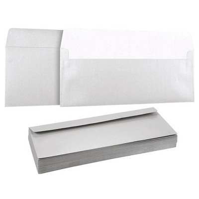 Juvale 50 Pack #10 Silver Business Envelopes for Office, Letters, Invoices, 4 1/8 x 9 1/2 in