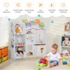 Infans Kids Toy and Book Organizer Children Wooden Storage Cabinet w/ Storage Bins - 4 of 4