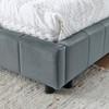 Lyngins Mid-Century Full Daybed Frame, Velvet Upholstered Sofa Bed Frame, Sturdy Eucalyptus Wood, Beds with Headboards, for Bedroom & Living Room - 2 of 4