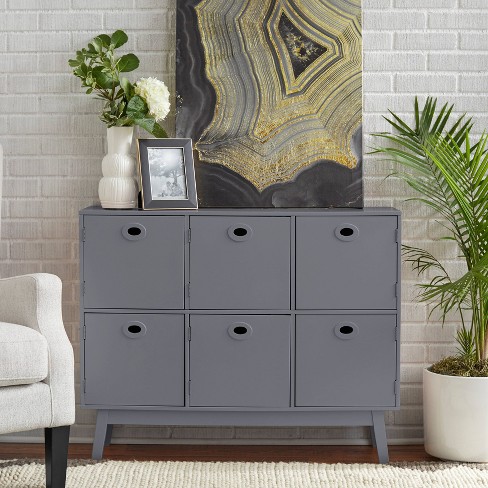 Extra Tall Cabinet Charcoal Gray - Buylateral : Target