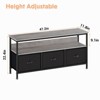 55" Media Console with Storage - Modern TV Stand with Drawers & Shelves for Living Room & Bedroom - 3 of 4