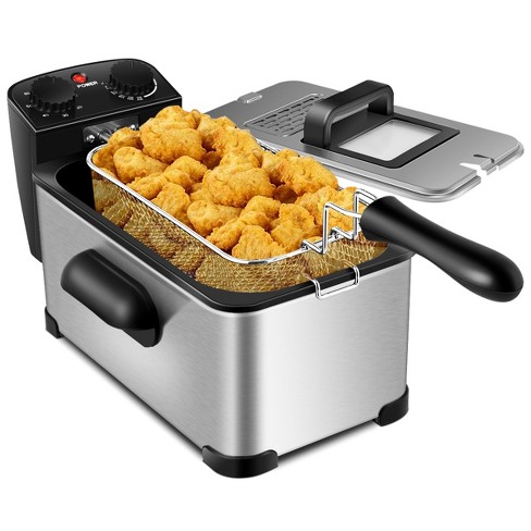 3.2 Quart Electric Deep Fryer 1700W Stainless Steel Timer Frying Basket - image 1 of 4