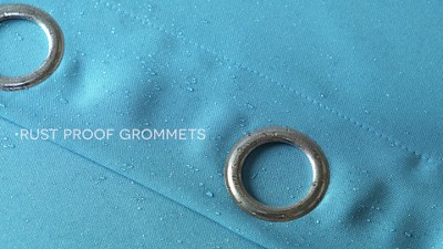 Medium Grey Polyester Light Filtering Grommet Curtain Panels
