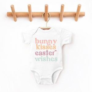 The Juniper Shop Bunny Kisses Easter Wishes Baby Bodysuit - 1 of 2