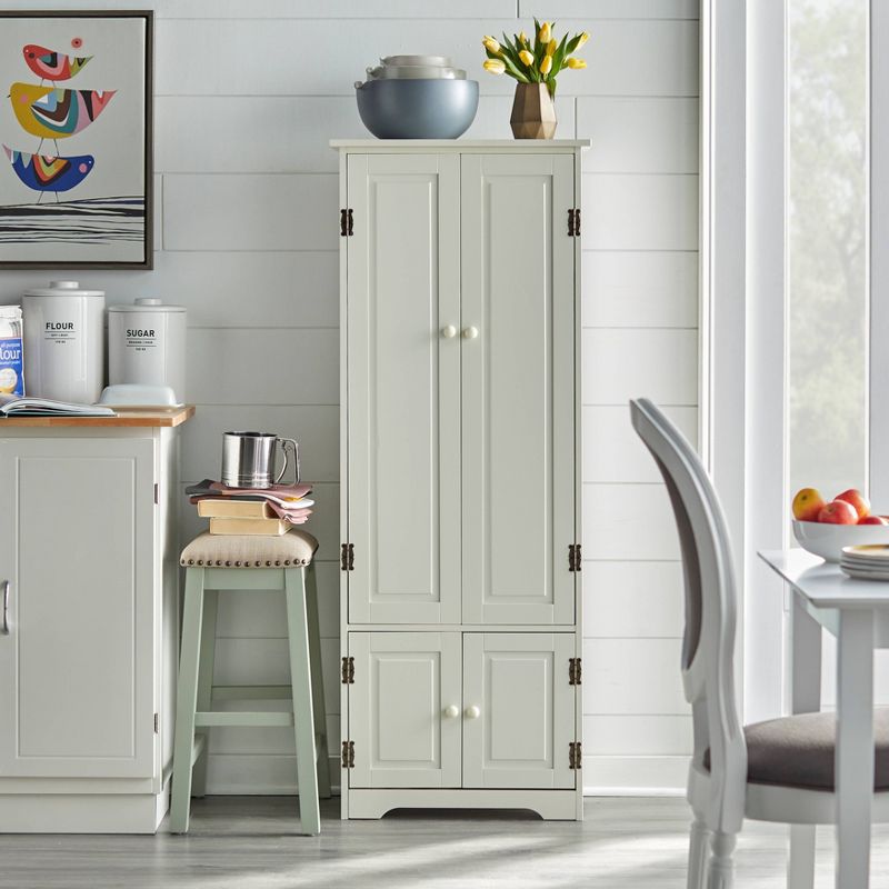 Extra Tall Antique Cabinet White - Buylateral, 3 of 7