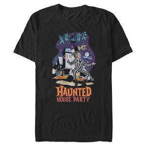 Mens Beetlejuice Welcome To The Haunted House Party T Shirt - 1 of 4