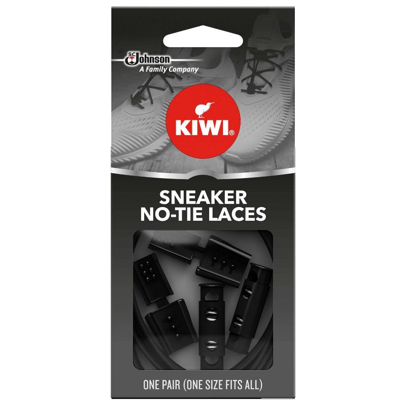 KIWI Sneaker No Tie Shoe Laces - Black 1 pair, 5 of 9