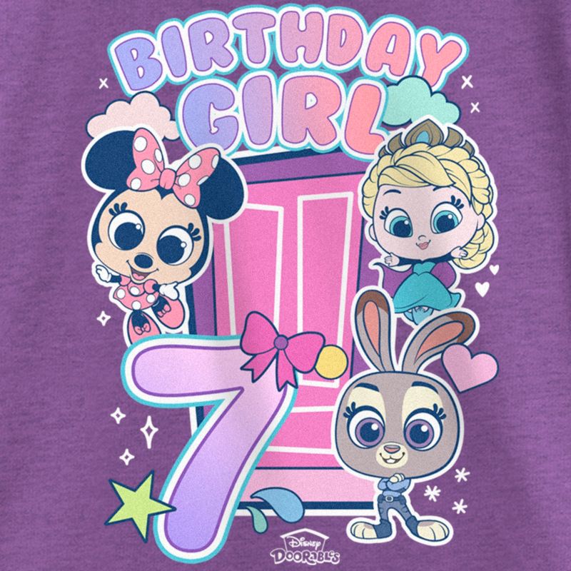 Girl's Doorables Birthday Girl 7 T-Shirt, 2 of 5