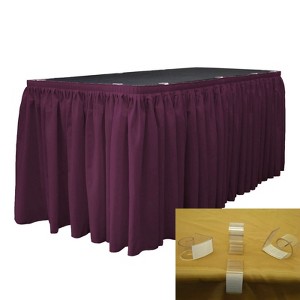 Slickblue Polyester Poplin Table Skirt with L-Clips - 1 of 1