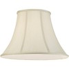 Imperial Shade Set of 2 Bell Lamp Shades Cream Large 9" Top x 18" Bottom x 13" High Spider Replacement Harp and Finial Fitting - 3 of 4