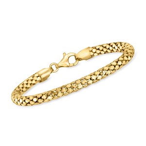 Ross-Simons Italian 18kt Gold Over Sterling Popcorn-Chain Bracelet - 1 of 3