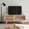 46" Mid-Century Modern TV Stand with Sliding Door Storage, Console Table for TVs Up to 59", Media Center for Living Room or Bedroom - 2 of 4