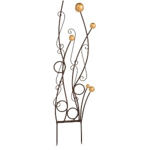 Wind & Weather Gold and Brown Abstract Metal Trellis - 1 of 4
