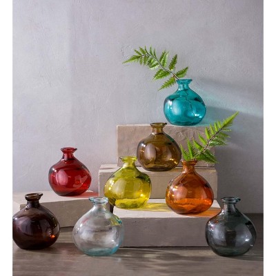 VivaTerra Bubble Recycled Glass Balloon Vase, 7"
