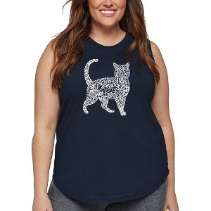 LA Pop Art Women's Word Art Tank Top - Cat - 1 of 4