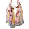 Wrapables Lightweight Sheer Silky Feeling Georgette Scarf, Pink Floral - 3 of 4
