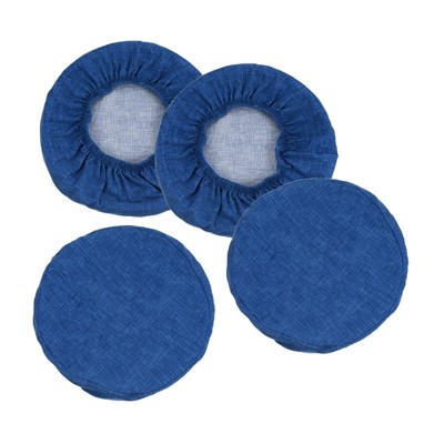 Unique Bargains Polyester Round Washable Elastic Bar Stool Cover for Dia 12"-14" Chair 4 Pcs