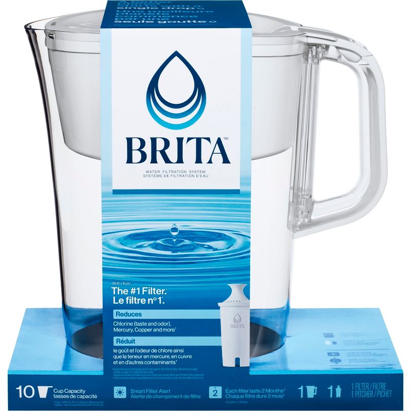 Brita Water Filter 10-Cup Tahoe Water Pitcher Dispenser with Standard Water Filter, 3 of 12