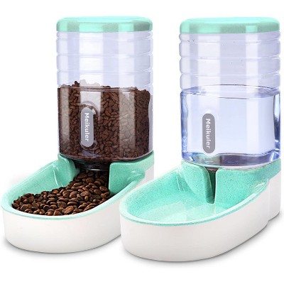 Pet Auto Feeder with Water Dispenser, Automatic Food and Water Bowl Set for Cats and Medium/Large Dogs