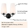 Claxy Black 2-Light Wall Sconce Industrial Wall Lamp Fabric Shade - 2 of 4