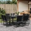 vidaXL Patio Dining Set Garden Table and Chairs Outdoor Furniture Textilene - 2 of 4