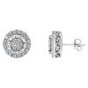 Haus of Brilliance Sterling Silver 1.0 Cttw Diamond Cluster Earrings - 2 of 4