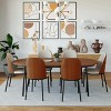 LeisureMod Tule Modern 71" Oval Dining Table with MDF Top and Black Steel Legs - 3 of 4