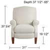 Kensington Hill Beaumont 35" Wide Linen Gray 3-Way Recliner - 4 of 4
