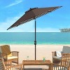 Athens Inside Out Striped 9Ft Crank Auto Tilt Umbrella - PAT8007 - Safavieh - 2 of 4