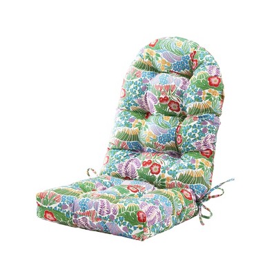 Outdoor Adirondack Chair Cushion for Patio Furniture,Tufted Thick Seat & Round High Back Rocking Oudoor Colorful Cushion, 48"x21"x4" inches,Floral