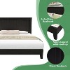 AMERLIFE Solid Wood Bed Frame, Mid Century Platform Bed with Arched Lines Headboard - 4 of 4