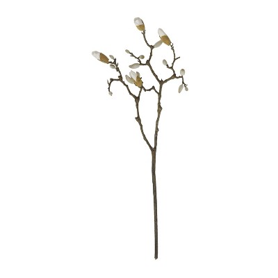 33" x 4" Artificial Faux Magnolia Plant Branch - 3R Studios
