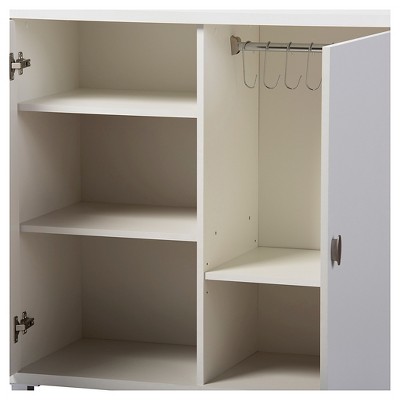 White Modern Adjustable Shelving Buffet Sideboard