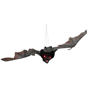 Northlight LED Lighted and Animated Halloween Bat with Moving Wings - 48" - 1 of 4