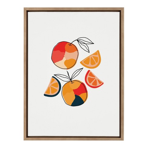 18" x 24" Sylvie Juicy Citrus Framed Canvas by Oris Eddu - Kate & Laurel All Things Decor - image 1 of 4